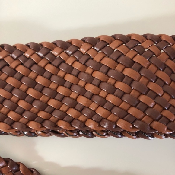 Massini Woven Belt Rose Tint Buckles NWT - Picture 3 of 6